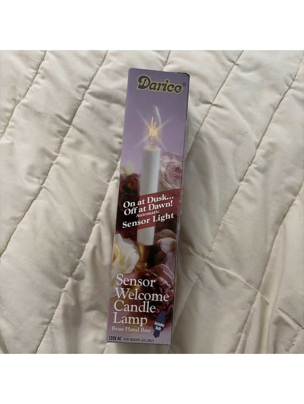 Darice Welcome Candle Lamp - Automatic Sensor - Bulbs Included - New In Box